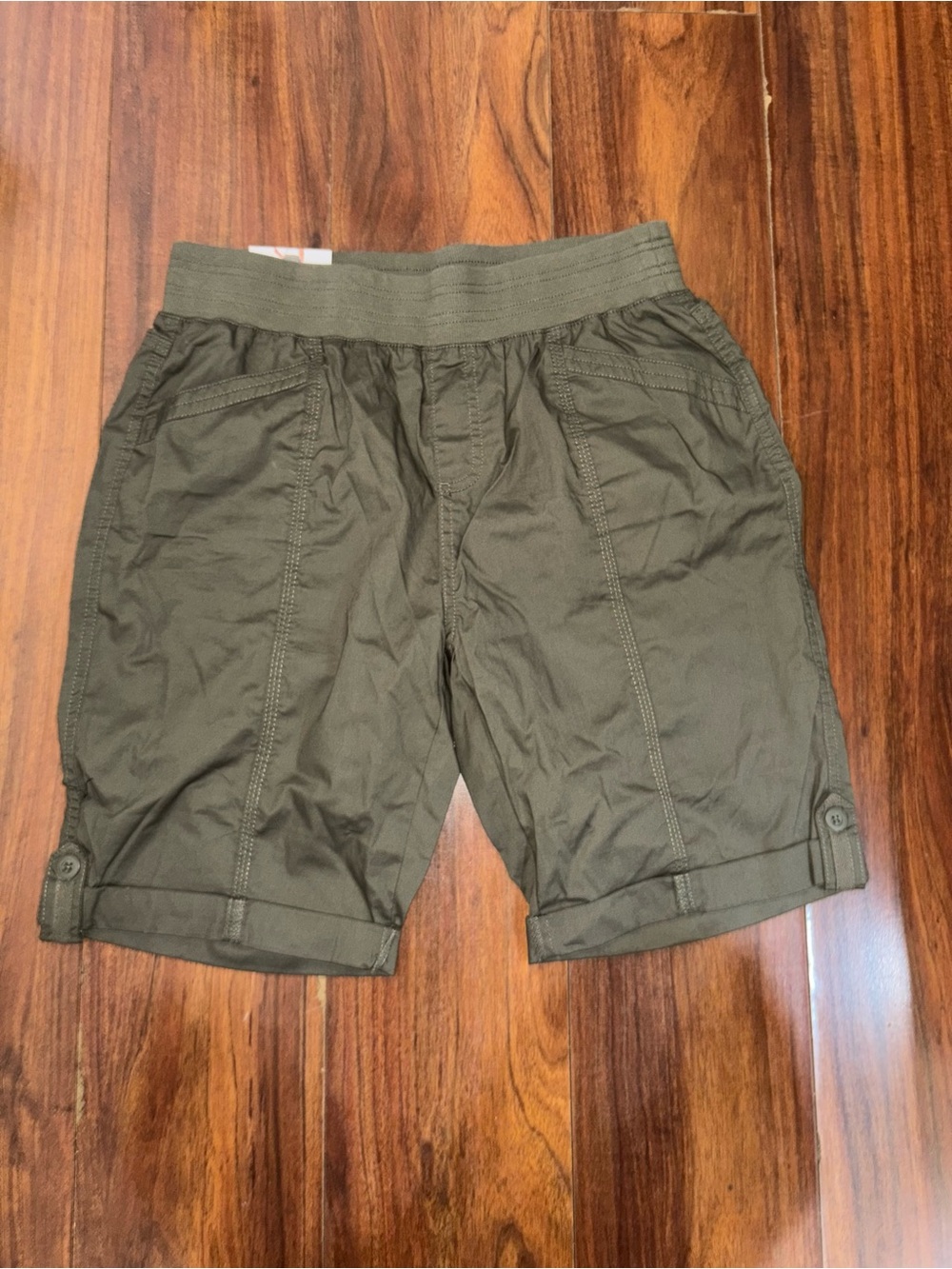 Briggs New York Olive Drawstring Cargo Shorts